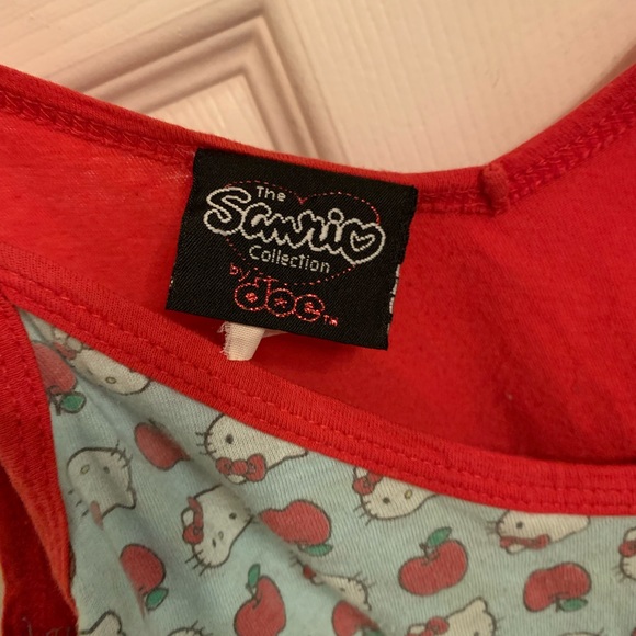 Vintage Sanrio hello kitty by doe kangaroo pocket tie tank - Picture 4 of 6